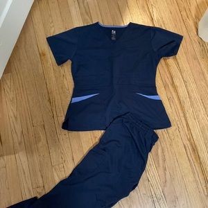 Navy blue scrub set